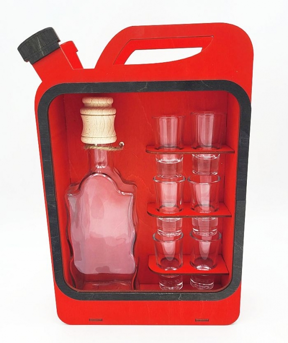 Roter Kanister Geschenk