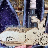 Motorrad mit Flasche als Geschenk für Motorradfahrer