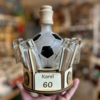 Effektvolles Geschenk Glasflasche für Fußballer und Fans