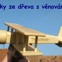 Holzspielzeug Flugzeug zum Geburtstag für Piloten