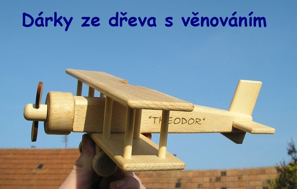Holzspielzeug Flugzeug zum Geburtstag für Piloten