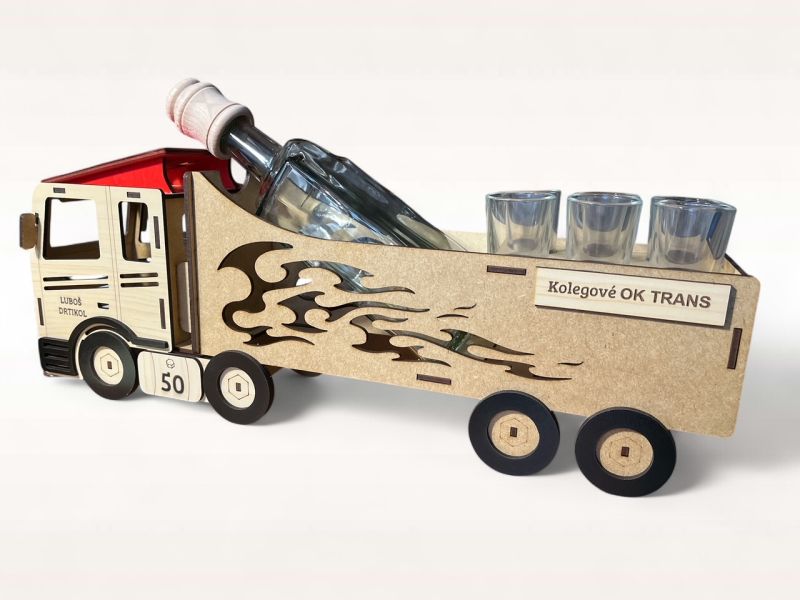 LKW Geschenk Fahrer Flasche