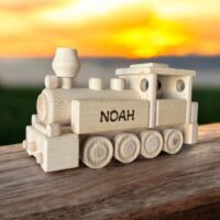 Holzlokomotive Schmalspurbahn Eisenbahn Geschenk Modell