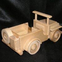 Holzmodell Militär-US-Jeep Spielzeug
