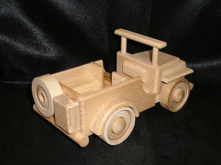 Holzmodell Militär-US-Jeep Spielzeug