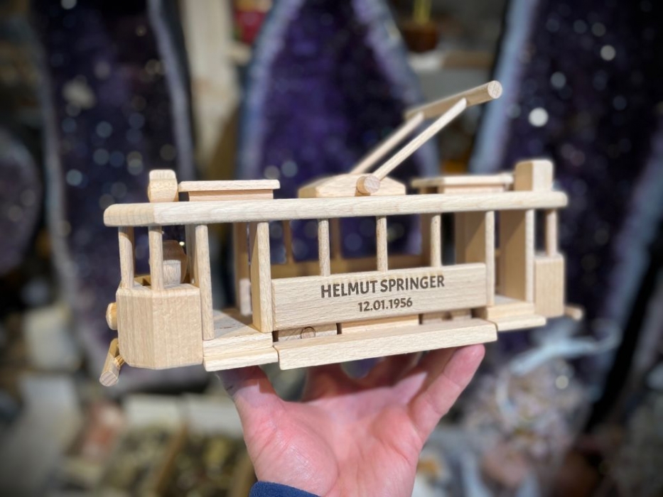 Holzmodell Straßenbahn Spielzeug