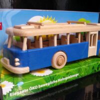 Holzbus blau, Geschenk-Modell Spielzeug
