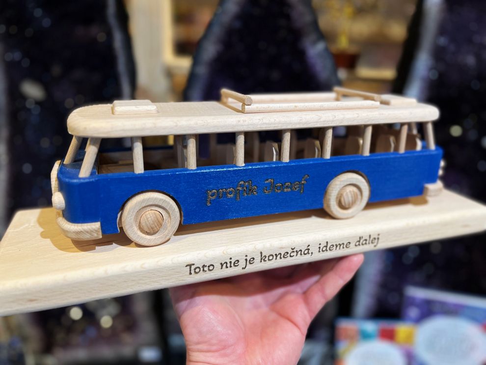 Blauer Bus Geschenk Fahrer