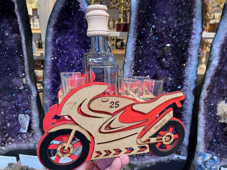 Flasche zum 25. Geburtstag für Biker