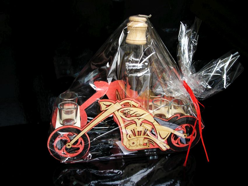 MOTORRAD Chopper Flasche Geschenk
