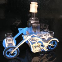 Chopper Motorrad Flasche 0,5 l Geschenk