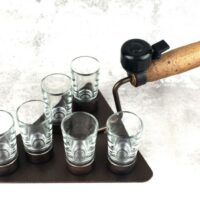 Maurerkelle zum Geburtstag mit Schnapsgläsern