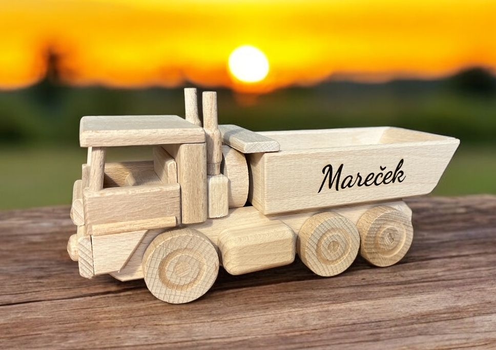 Geschenk Lastwagen für Jungen Holzspielzeug