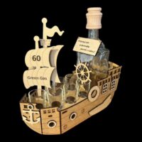 Maritimes Geschenk – Segelschiff mit Flasche für Kapitäne