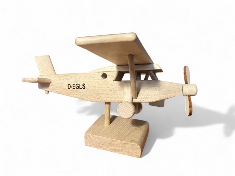 Holzmodell Flugzeug Pilatus zum Geburtstag