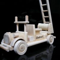Feuerwehrauto, Modell aus Holz Geschenk für Feuerwehrleute