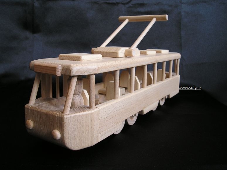 Straßenbahn, Geschenk aus Holz, Spielzeug für Kinder