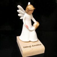 Schutzengel Figur Mädchen mit individueller Gravur