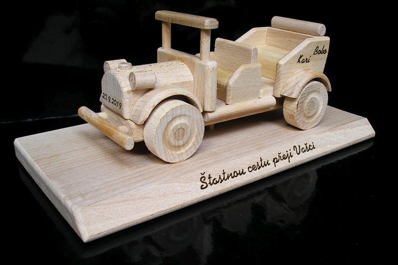 Holzauto Oldtimer, Geschenk für Sammler
