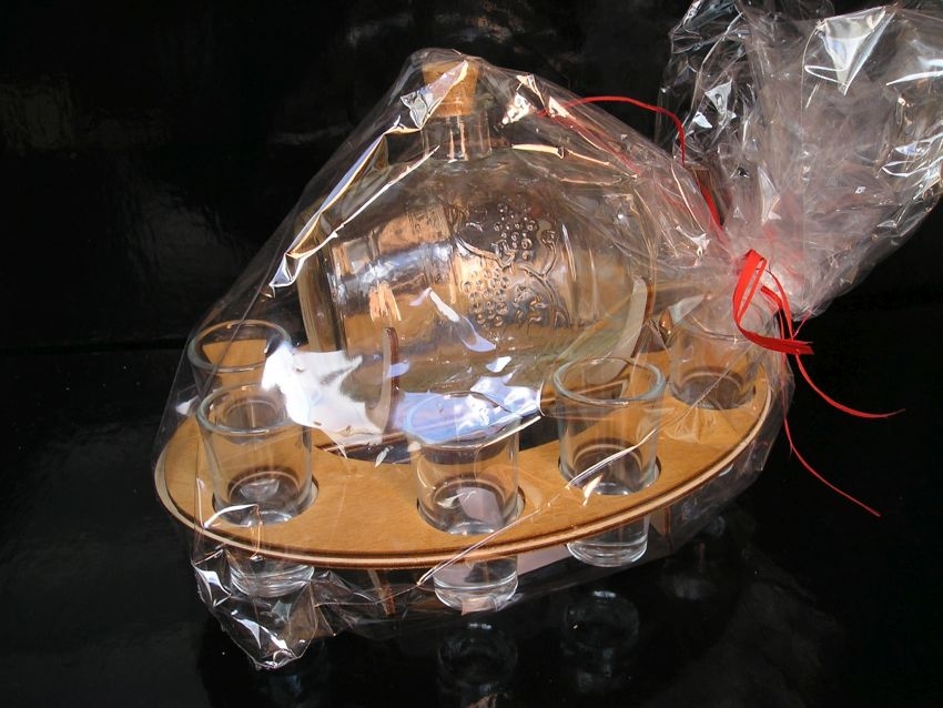 Geschenke für Winzer Schnapsfass Flasche zum Ruhestand