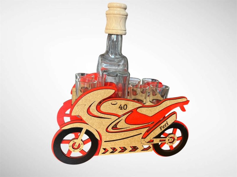 Sportmotorrad Geschenk Motorradfan Flaschen