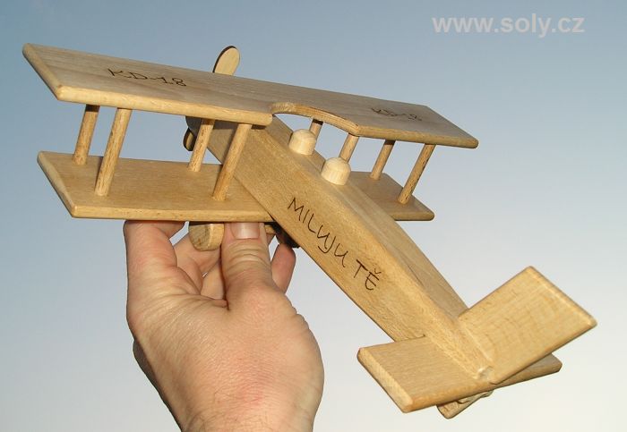 Holz-Doppeldecker Flugzeug Geschenke Spielzeuge für Piloten