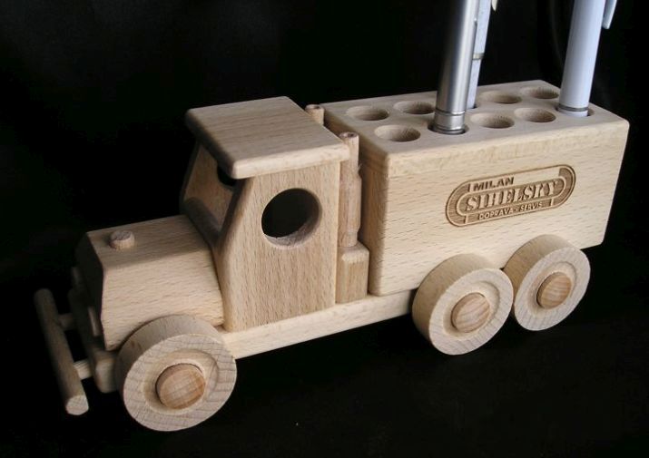 Auto Stifthalter Holz Werbeartikel