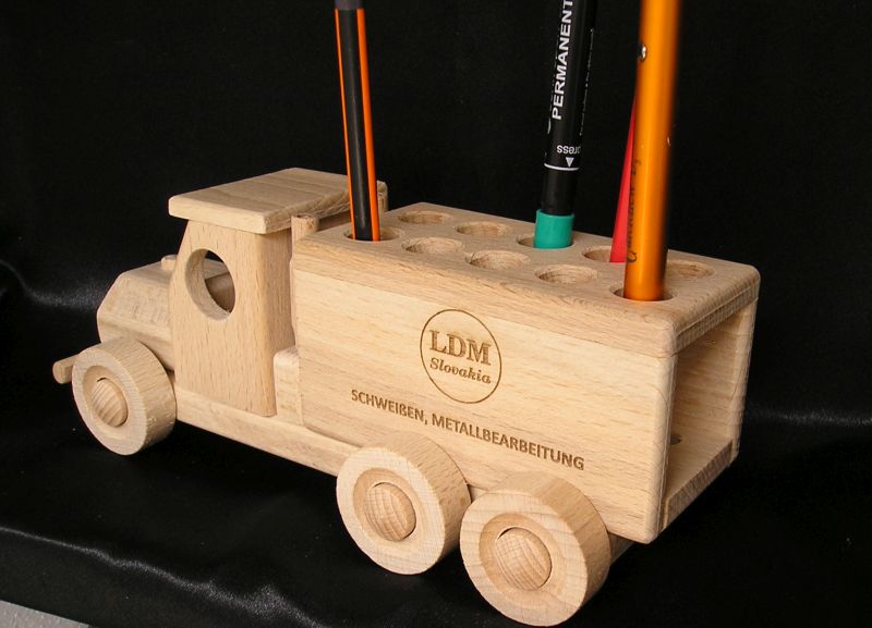 Stifthalter Promo Holzgeschenke Auto