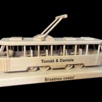 Holz Straßenbahn für Straßenbahnfahrer zum Geburtstagsgeschenk