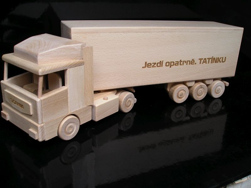 Holzgeschenk für Lkw-Fahrer Vater Geburtstag Truck