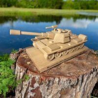 Holzmodell eines militärischen T72 Panzers Geschenk für Soldaten und Fahrer
