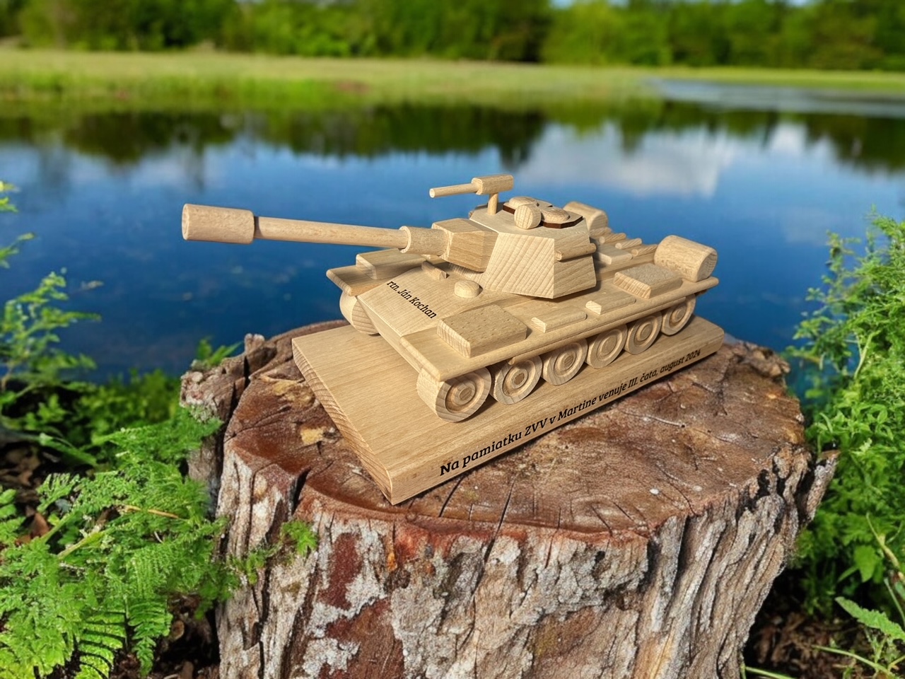 Holzmodell eines militärischen T72 Panzers Geschenk für Soldaten und Fahrer