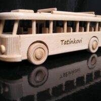 Holzbus Spielzeug, Geschenk für Busfahrer Vater