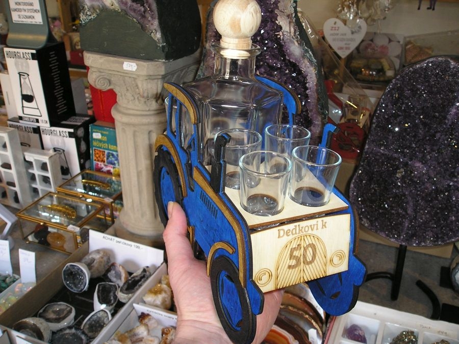 Flaschengeschenk für Traktorfahrer zum 50.