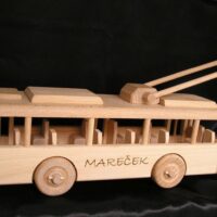 Oberleitungsbus Geschenke für Fahrer Geschenk-Trolleybus – Holzmodell ideal für Fahrer und ÖPNV-Fans