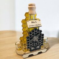 Imker-Geschenke, Geschenkkorb, Flasche für Met