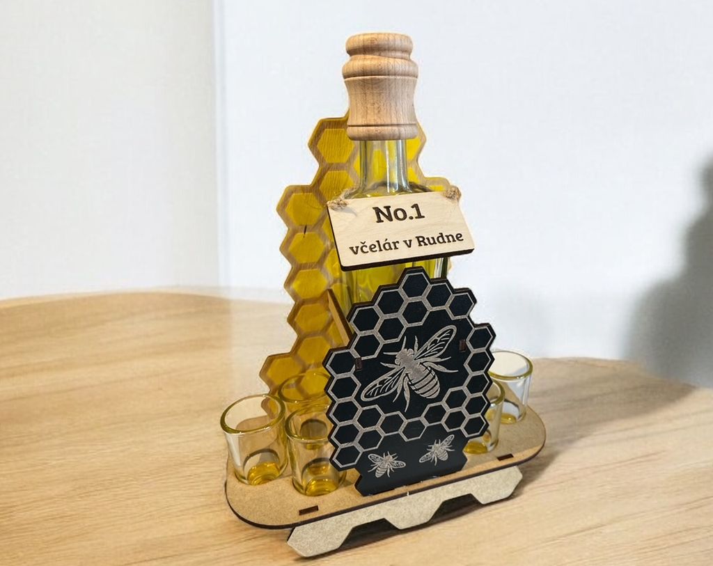 Imker-Geschenke, Geschenkkorb, Flasche für Met