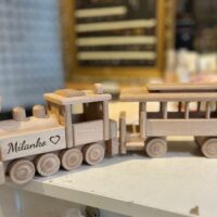 Eisenbahn mit Waggons Spielzeug mit Widmung Modell für Eisenbahner