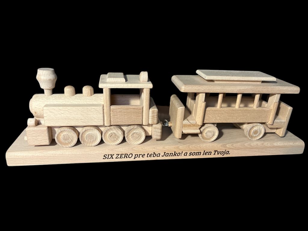 Zug als Hochzeitsgeschenk Eisenbahnbahn mit Lokomotiven