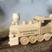 Eisenbahn aus Holz Geschenk für Mitarbeiter Eisenbahn Bahnhof Lokführer