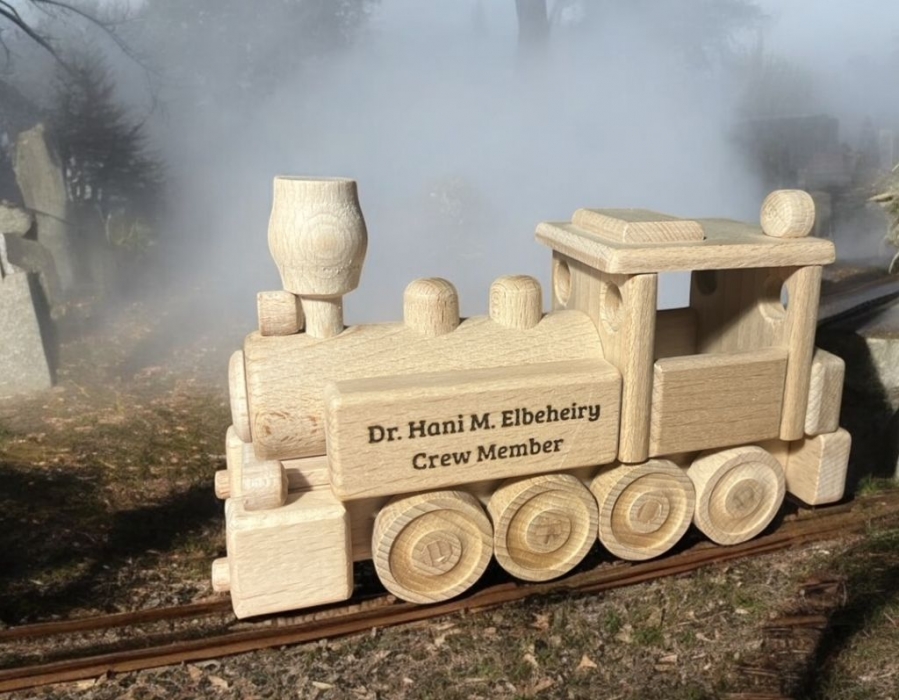 Eisenbahn aus Holz Geschenk für Mitarbeiter Eisenbahn Bahnhof Lokführer