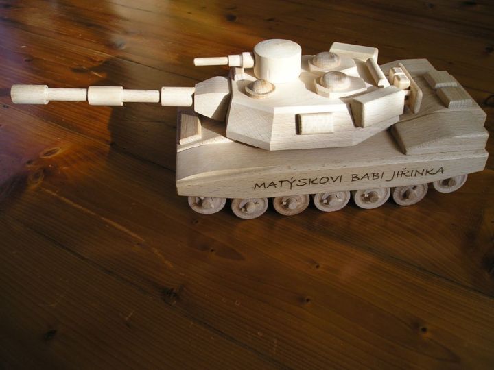 Militärpanzer Abrams für Soldaten Holzgeschenke und Spielzeug