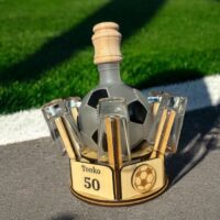 Fußballgeschenke Flasche Schnapsgläser