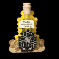 Geschenk für Imker Flasche mit Schnapsgläsern zum Geburtstag