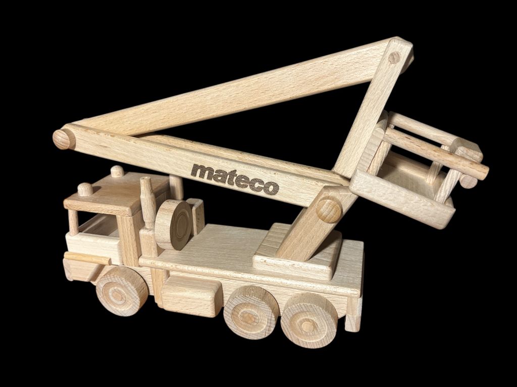 Holzfahrzeug Geschenk Hubarbeitsbühne