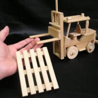 Holz-Gabelstapler originelles Geschenk für Lageristen