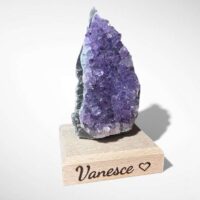 Gravur von personalisiertem Text in Stein, Mineralien, Geburtstagsgeschenk