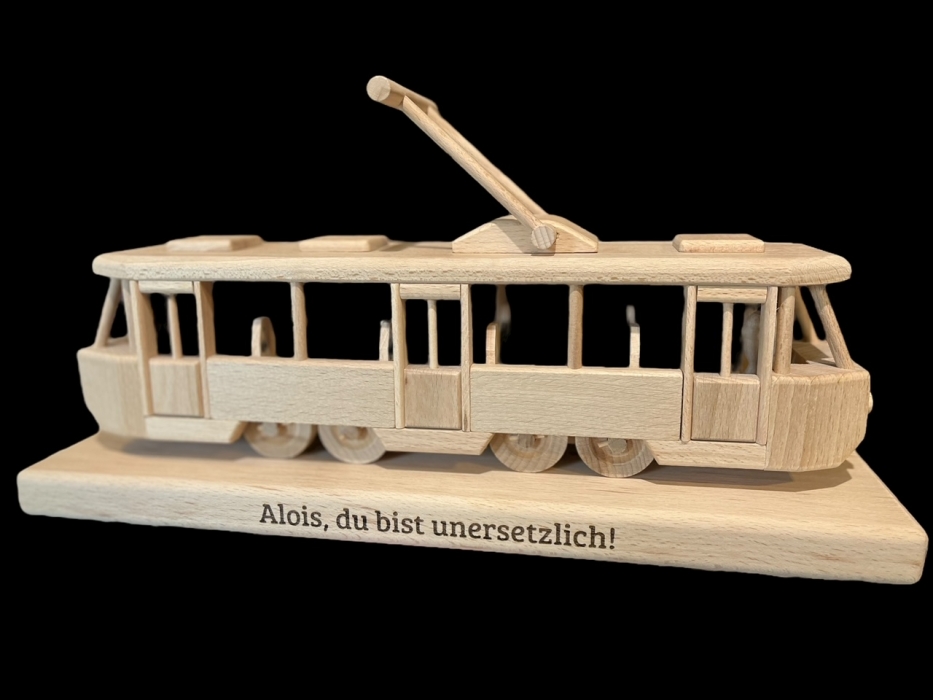 Geschenk Straßenbahnfahrer Gravur
