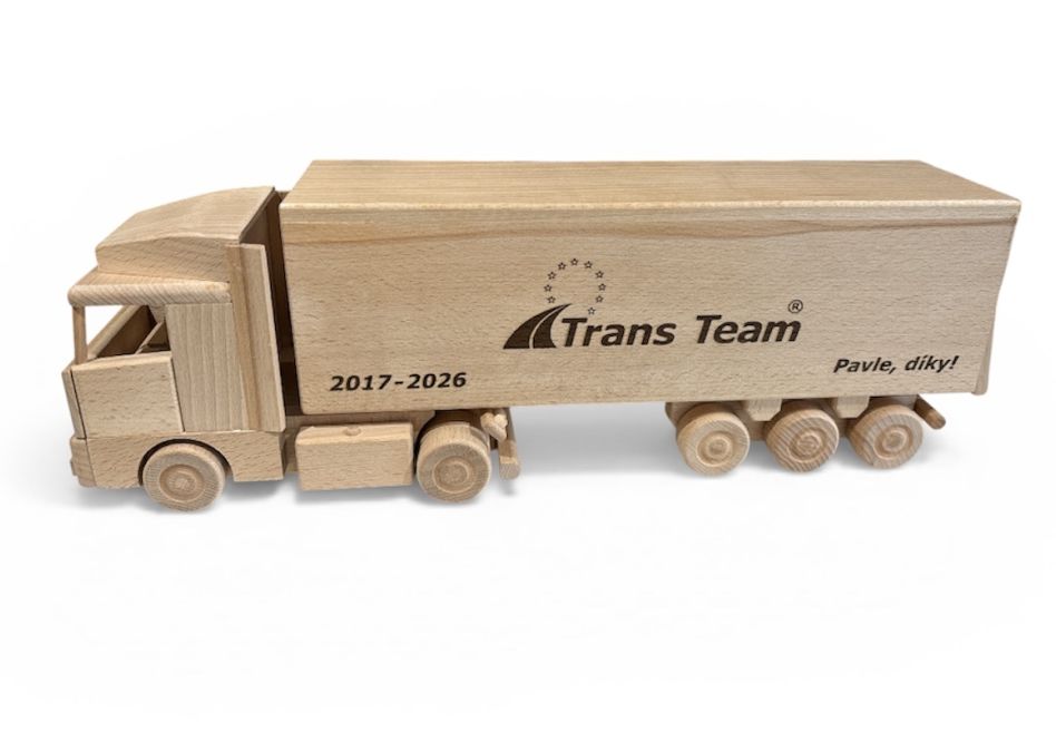 Camion en bois personnalisé – cadeau pour chauffeur routier